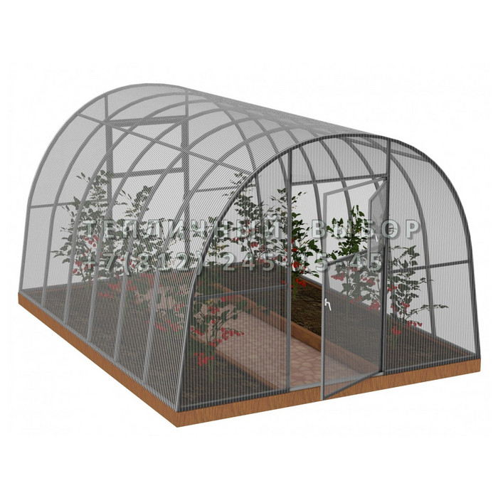 Теплица из поликарбоната Усиленная Арочная 2,5х4 h=2 м профиль 30х30 мм