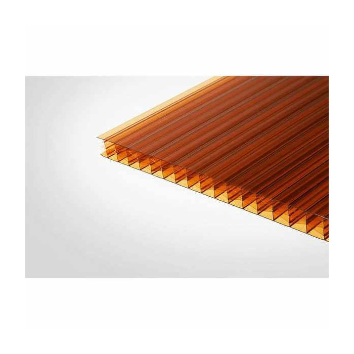 Сотовый поликарбонат 4 мм КОЛИБРИ янтарь 2100х6000 мм